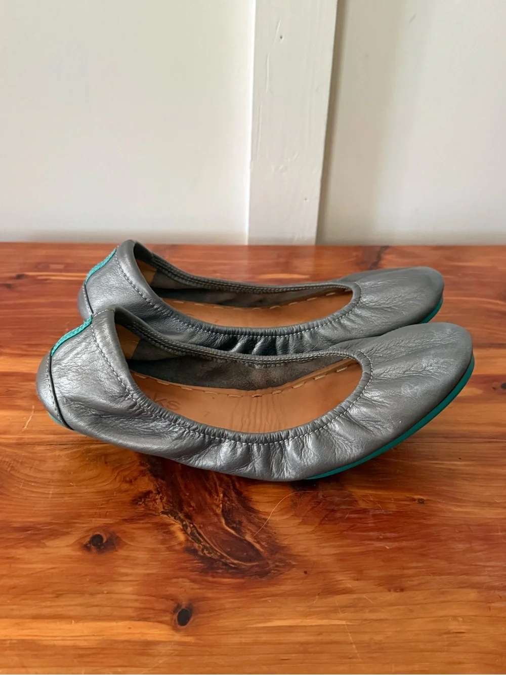 Tieks Metallic Pewter Ballet Flats